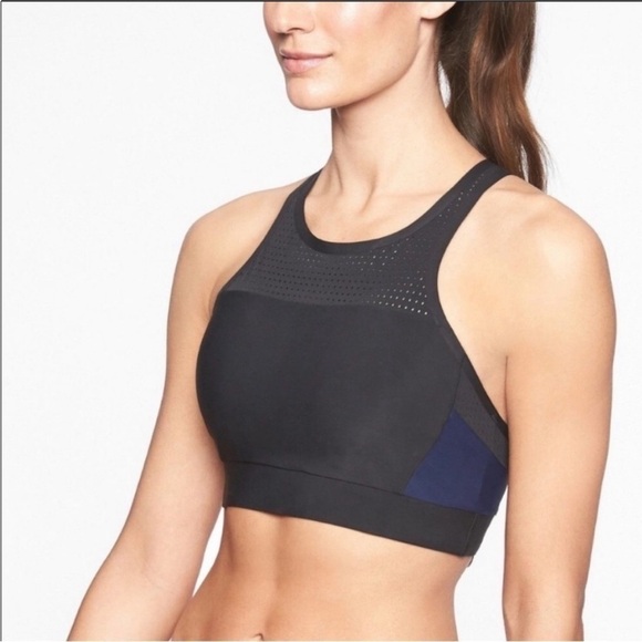Athleta Bonaire‎ Bikini Swim Quickdry Top Navy/Black XXS - Picture 1 of 4